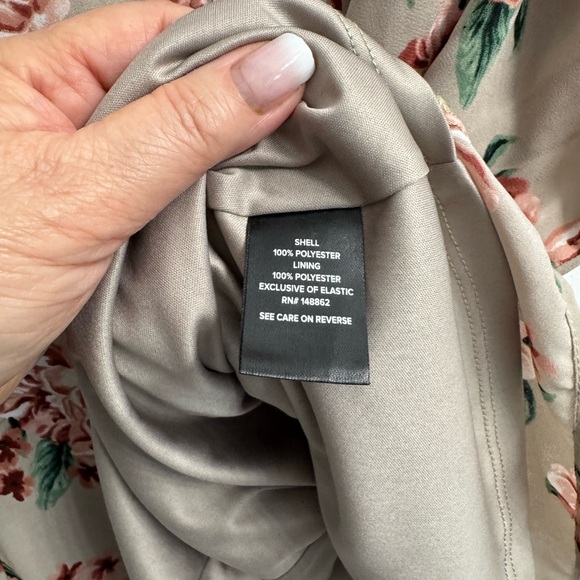 Torrid Floral Camisole - Pink and Green, with Tan - Fit and Flare - Size 2 - Picture 5 of 7